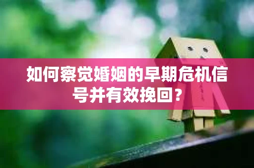如何察觉婚姻的早期危机信号并有效挽回？