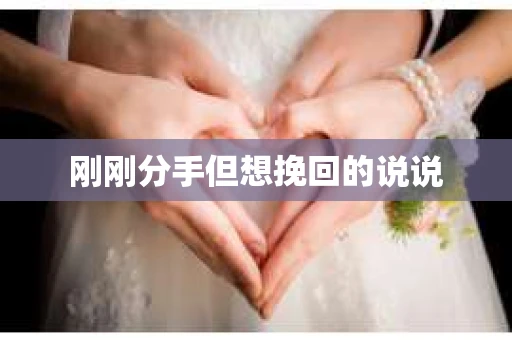 刚刚分手但想挽回的说说