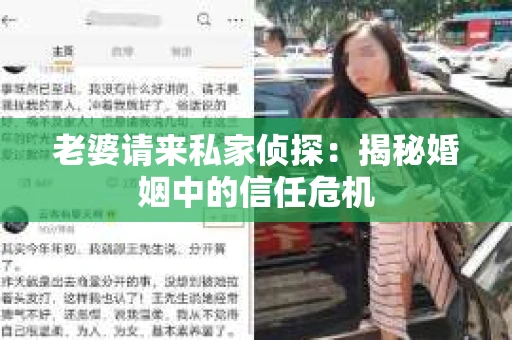 老婆请来私家侦探：揭秘婚姻中的信任危机