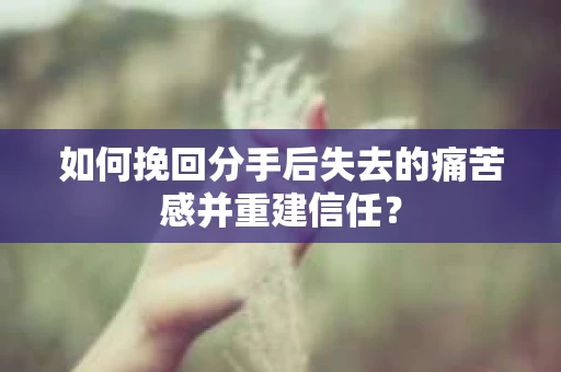 如何挽回分手后失去的痛苦感并重建信任？